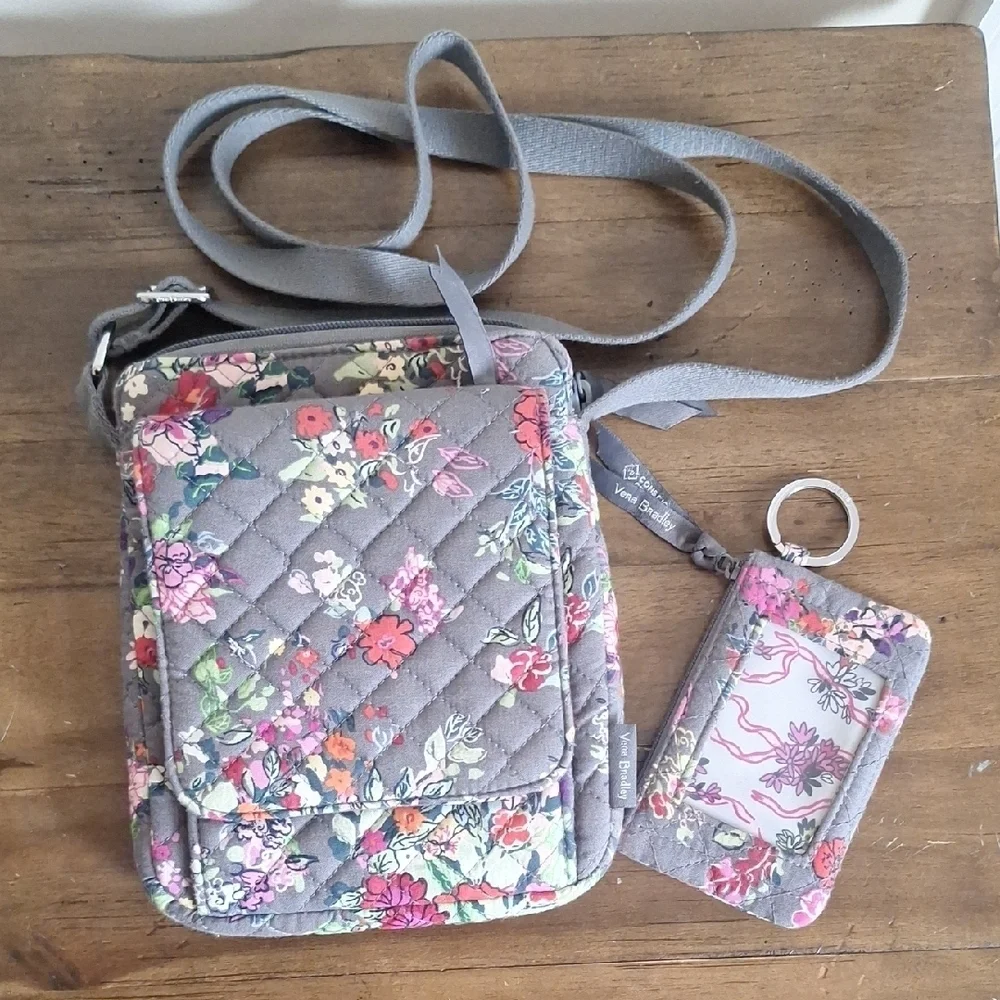 Vera Bradley Blooming Crossbody Bag Plus a Matching Wallet